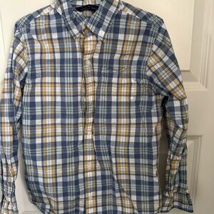 Janie and Jack Blue and Yellow Checkered Shirt